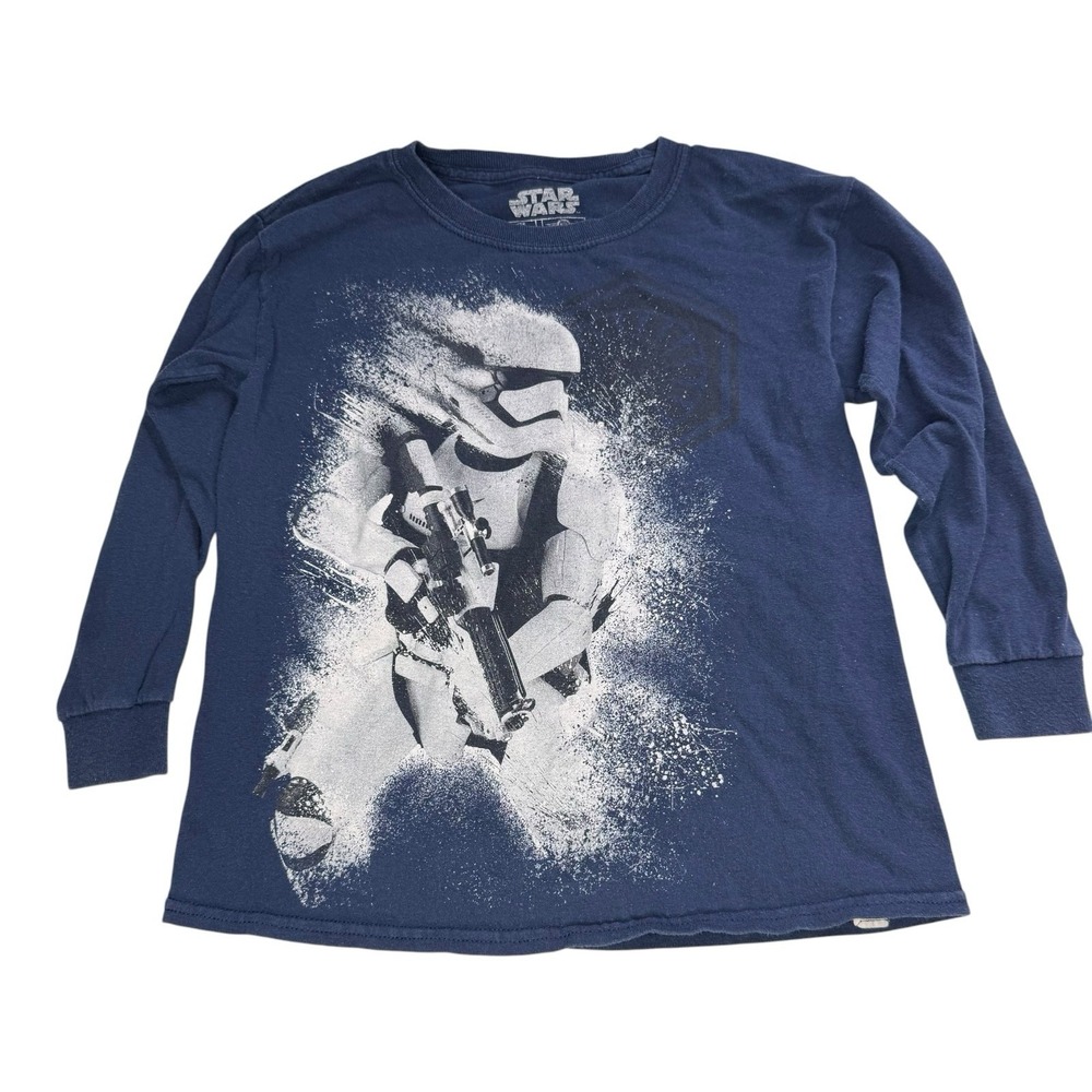 Star Wars Stormtrooper Youth Small Long Sleeve Graphic Shirt Blue Boys S 6/7